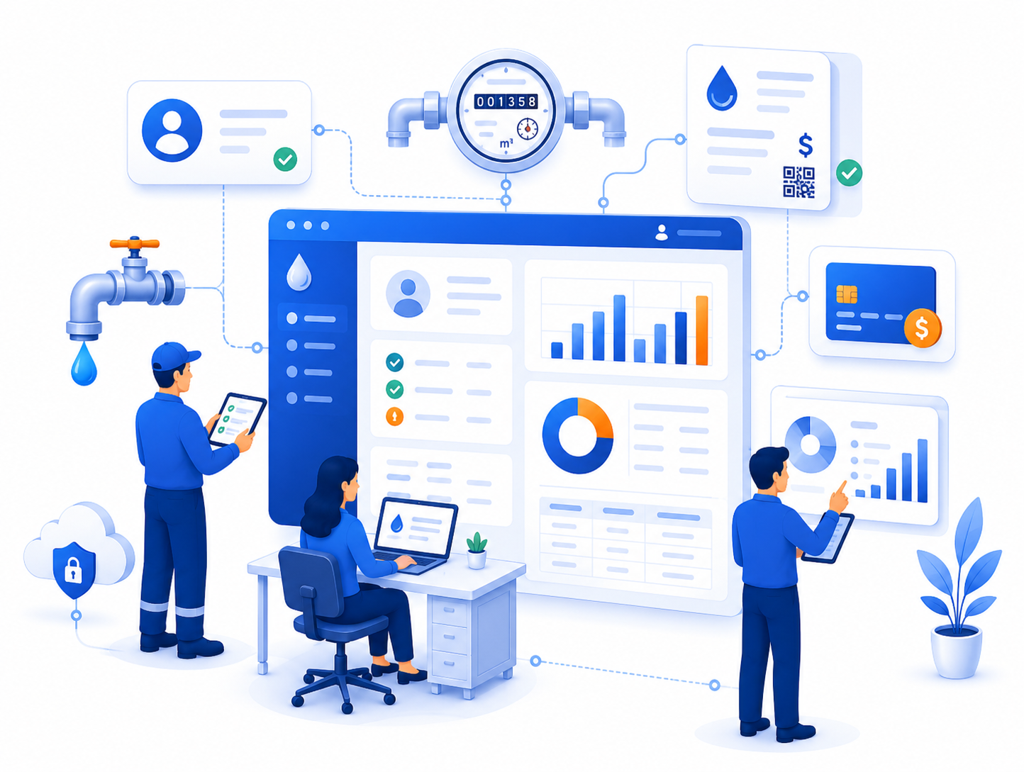 Control para operaciones recurrentes de agua potable